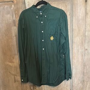 Men's Green Button-Down Shirt Ralph Lauren classic fit XL